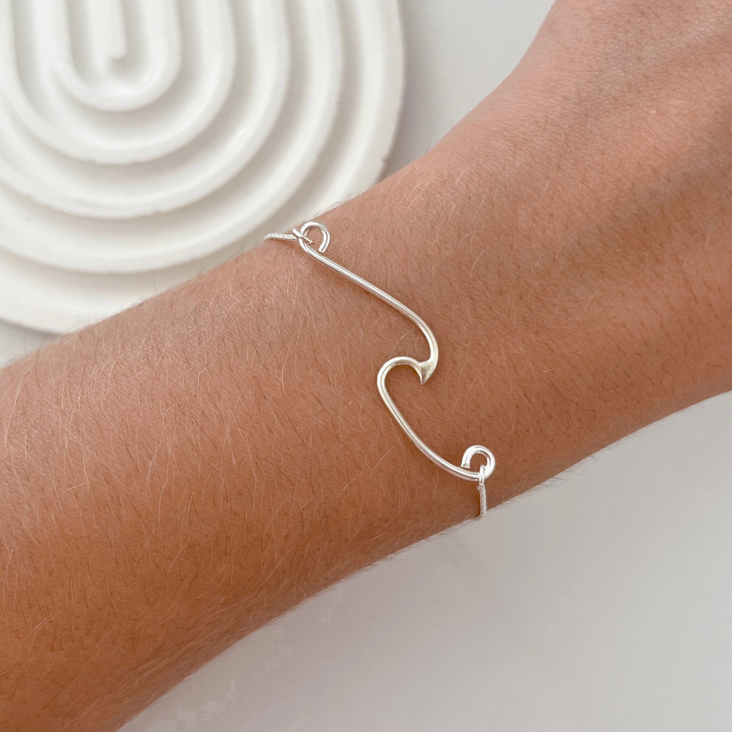 Pulseira de Prata Onda