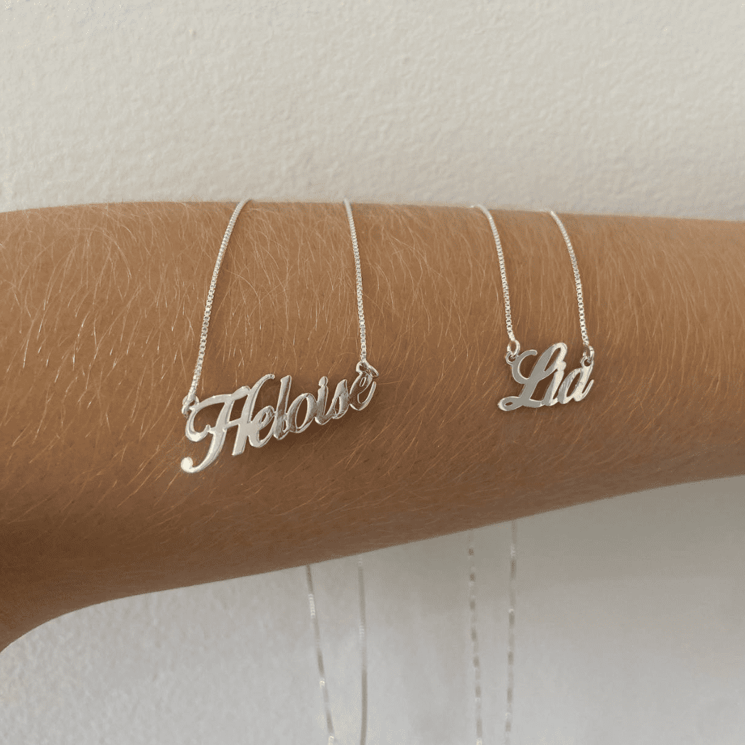 Colar de Prata Personalizado com Nome