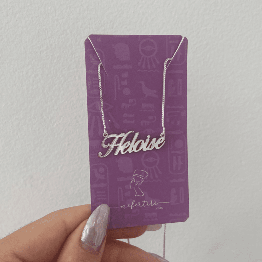 Colar de Prata Personalizado com Nome