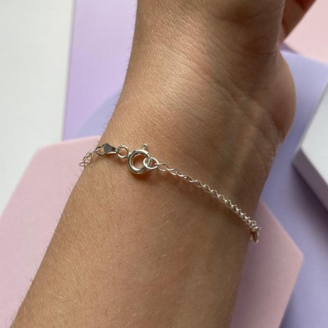 Extensor de Prata para colares e pulseiras (aumenta em até 5 cm)