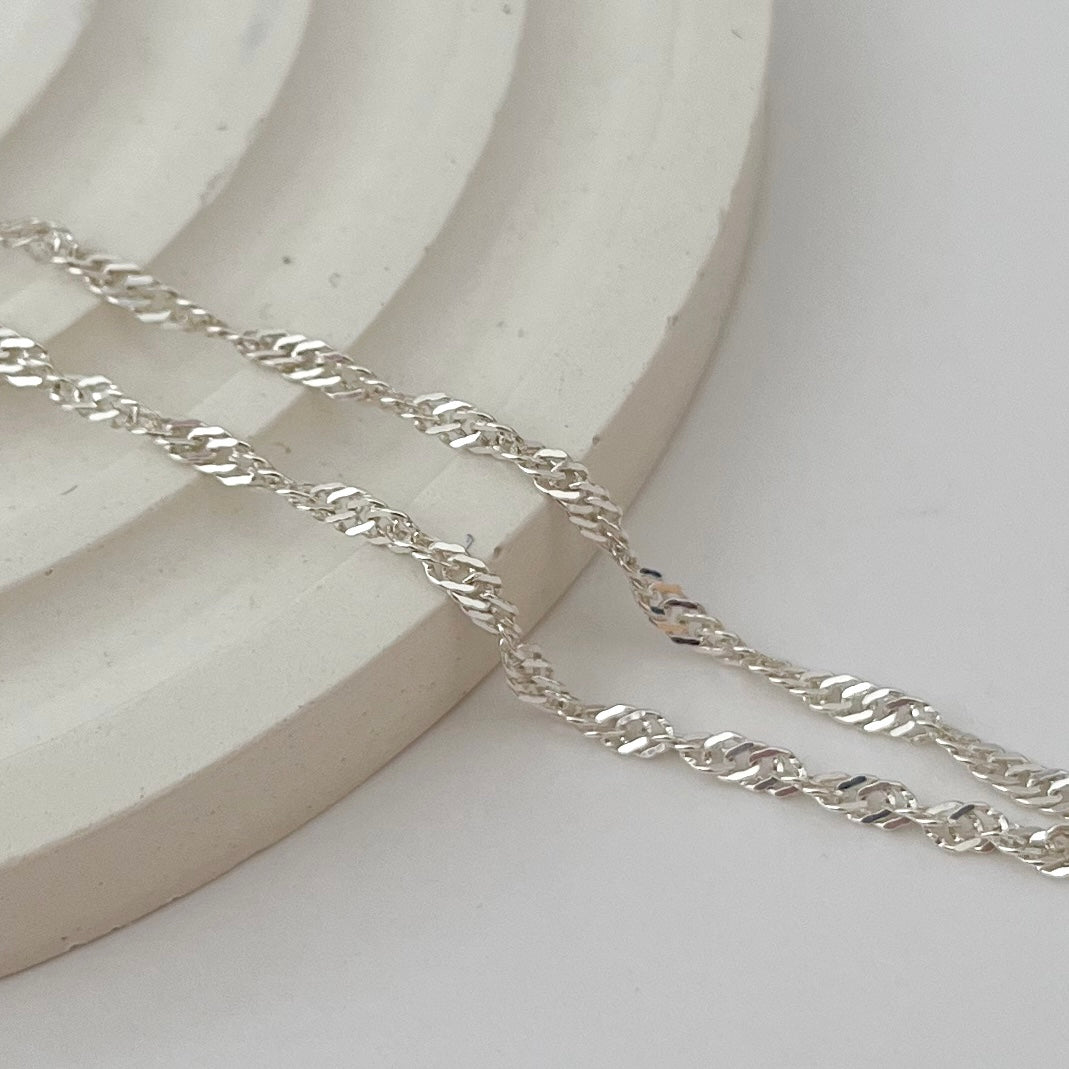 Pulseira de Prata Singapura