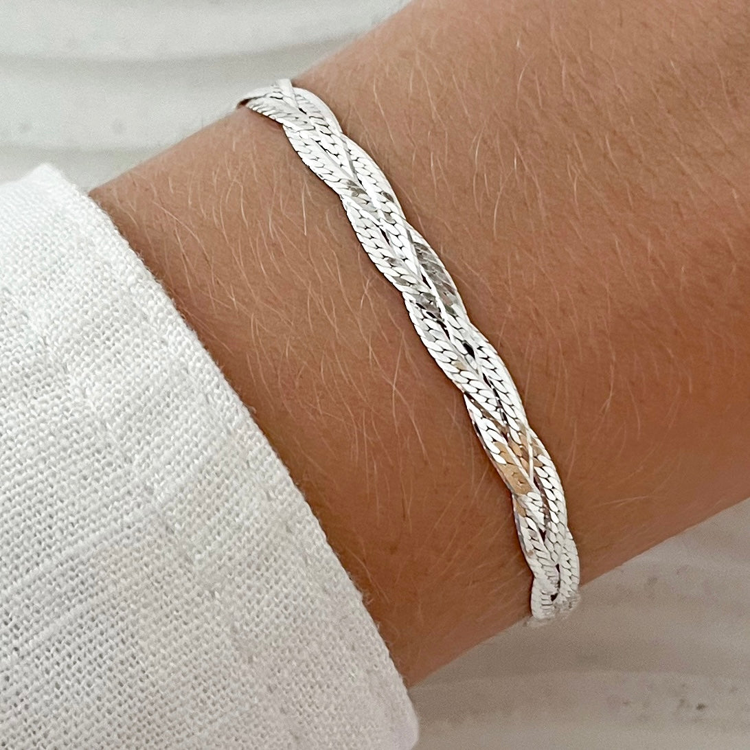 Pulseira de Prata 3 Fios
