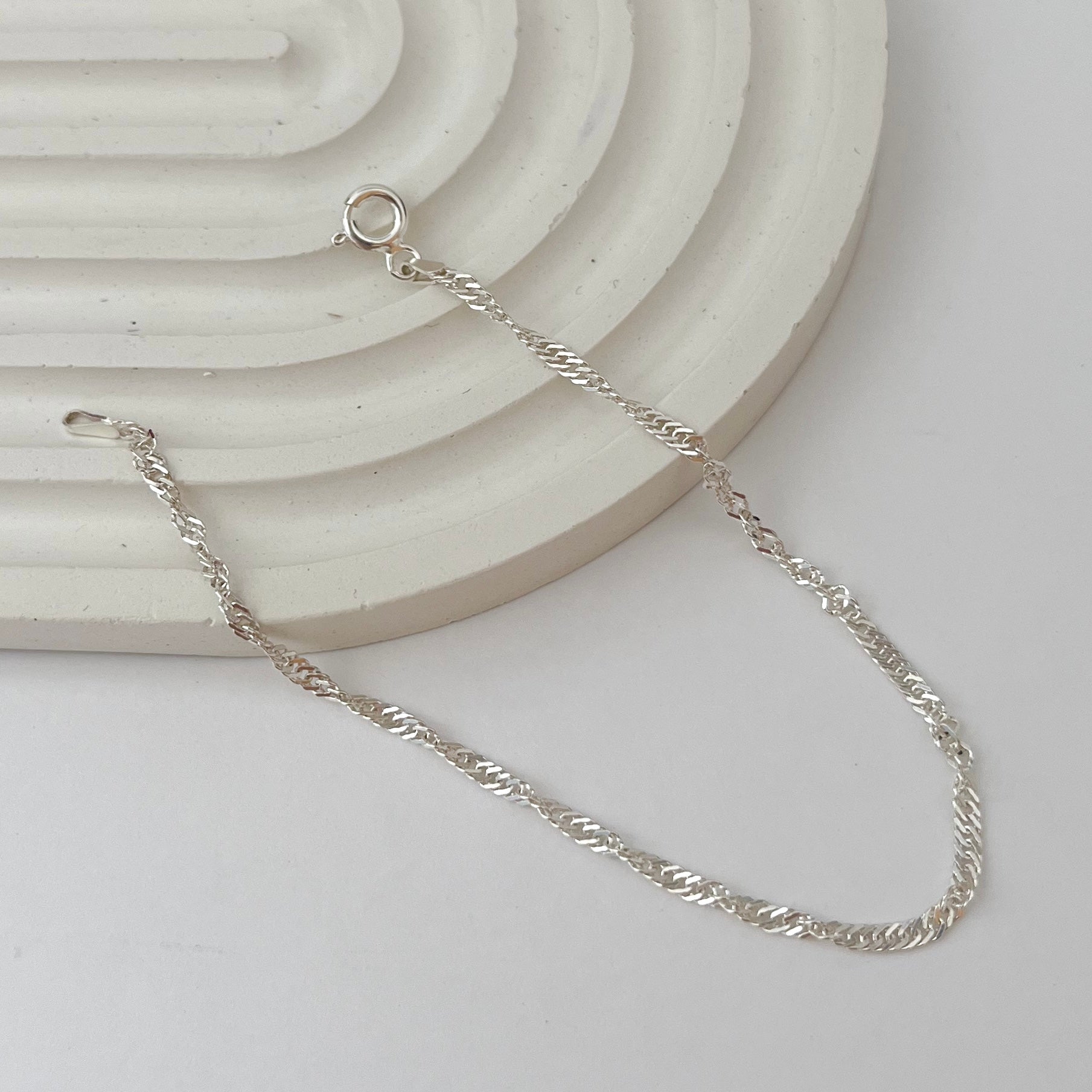Pulseira de Prata Singapura