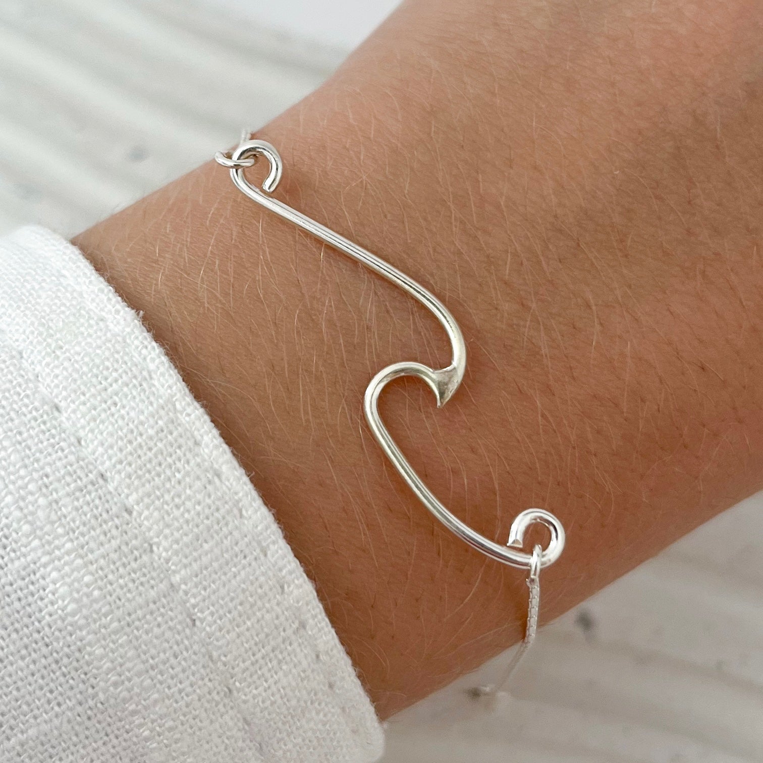 Pulseira de Prata Onda